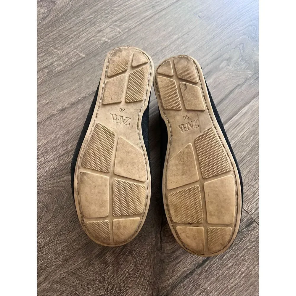 Zara Leather Loafers  suede blue size 30 / 12.5 US